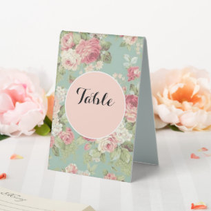 Shabby chic pink and white roses on aqua