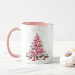 Shabby Chic Pink Christmas Hot Chocolate Mug