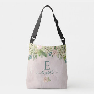 Shabby Chic Pink Floral Crossbody Bag