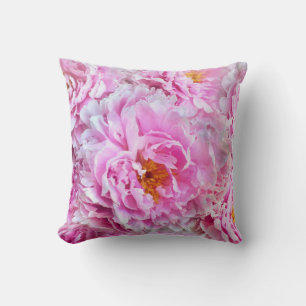 Shabby Chic Pink Pastel Pink Peonies Cushion