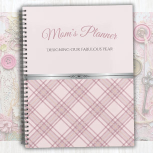 Shabby Chic Pink Plaid Mum’s Fabulous Year Planner