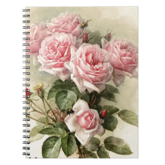 Shabby Chic Pink Victorian Roses Notebook