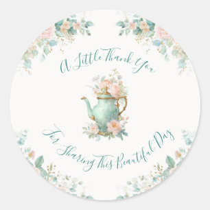Shabby Chic Romantic Vintage Roses Floral Party Classic Round Sticker