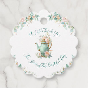 Shabby Chic Romantic Vintage Roses Floral Party Favour Tags
