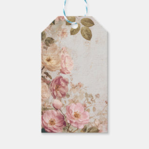 Shabby Chic Romantic Vintage Roses Floral Party Gift Tags