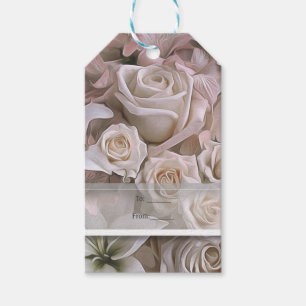 Shabby Chic Rose Floral Bridal Shower Custom Favou Gift Tags