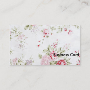 Shabby Chic Rose Floral Business Card