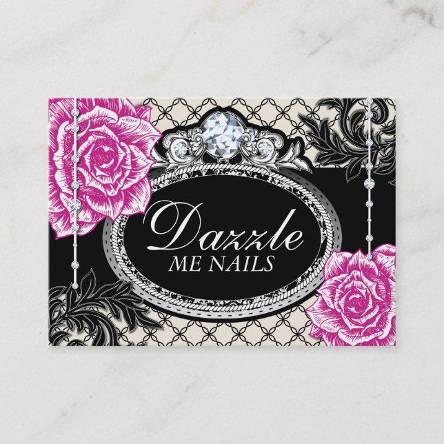 Shabby Chic Roses Nail Salon Gift Certificates (Front)