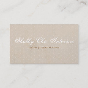 Shabby Chic Rustic Kraft & Polka Dot Business Card