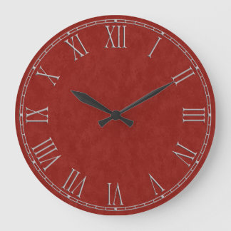 Shabby Chic Rustic red Large Clock