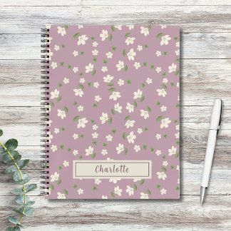 Shabby Chic Small Floral Cottagecore Dusty Rose Notebook