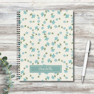 Shabby Chic Small Floral Cottagecore Ivory Notebook