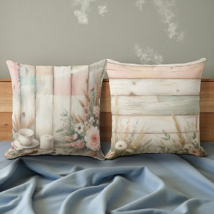 Shabby Chic Soft Pastel Colours Double Sided Cushion