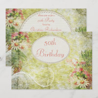 Shabby Chic Sweet 50th Birthday & Wildflowers