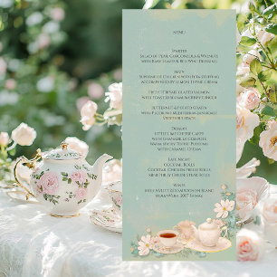 Shabby chic Tea Party Bridal Shower Menu