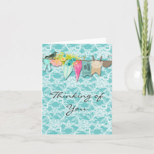 Shabby Chic Thinking of You Greeting Card