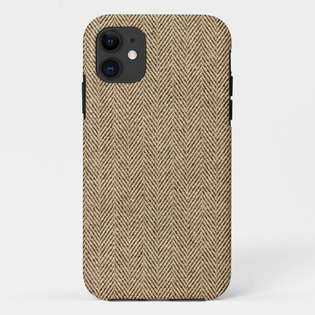 Shabby Chic Tweed Rustic Burlap Fabric Texture Case-Mate iPhone Case (Back)