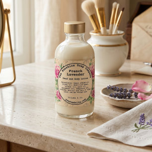 Shabby Chic Vintage Floral Soap Cosmetics label