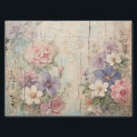 Shabby Chic Vintage Pink Purple White Flowers Tissue Paper<br><div class="desc">More decoupage papers available in store.</div>