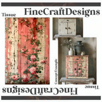 Shabby Chic Vintage Pink Roses Decoupage Right 164