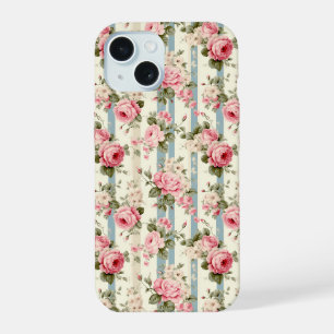 Shabby Chic Vintage Roses iPhone 15 Case