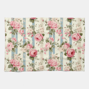 Shabby Chic Vintage Roses Tea Towel