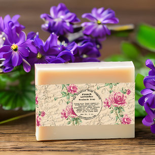 Shabby Chic Vintage Soap Band Invitation Belly Band