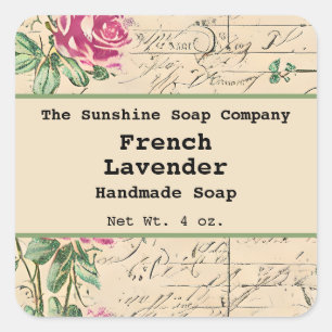 Shabby Chic Vintage Soap Cosmetics Label - 2