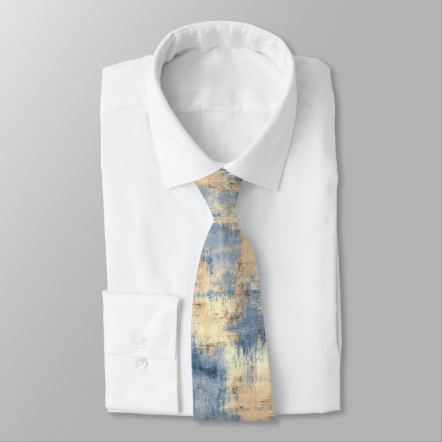 Shabby Chic Wall Pattern Neck Tie (Tied)