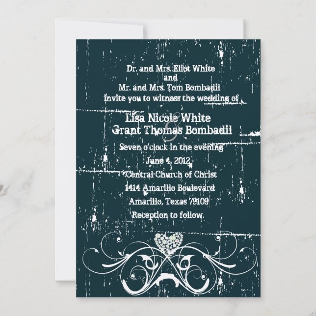 Shabby Chic Wedding Invitation (Front)