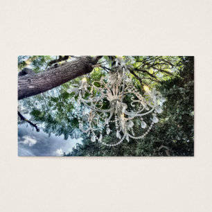 Shabby Chic White Crystal Chandelier