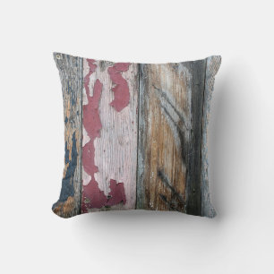 Shabby Chic Wood Abstract Cushion