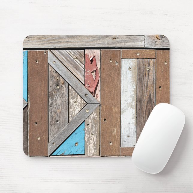 Shabby Chic Wood Abstract Mouse Pad (With Mouse)