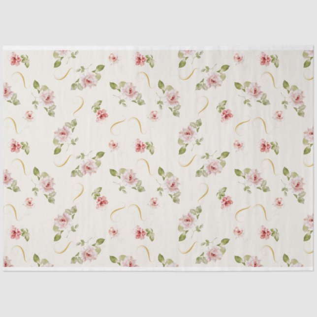 Shabby Chic Writing Series Design 7 Tissue Paper (Front)