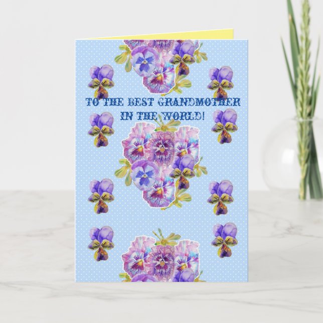 Shabby Chic You Are The Best Grandmother Card (Front)