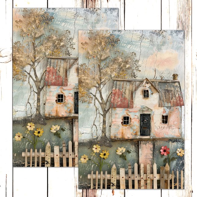 SHABBY COUNTRY FARMHOUSE MIXED MEDIA DECOUPAGE TISSUE PAPER (SHABBY COUNTRY FARMHOUSE MIXED MEDIA DECOUPAGE TISSUE PAPER)