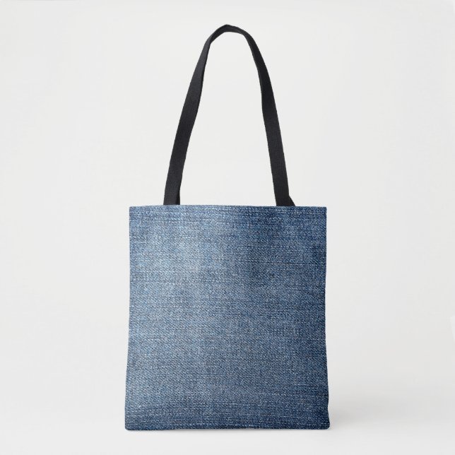 Shabby denim texture for background. Blue jeans Tote Bag (Front)