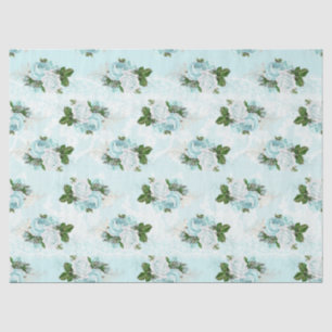 Shabby Floral Aqua Series Design 1 Tissue Paper