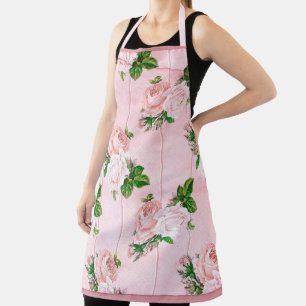 Shabby Floral Pink Series Design 4 Apron