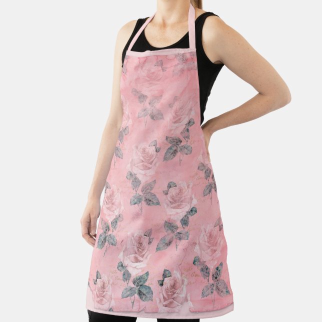 Shabby Floral Pink Series Design 5  Apron (Insitu)