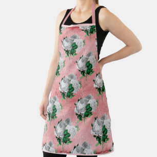 Shabby Floral Pink Series Design 7 Apron