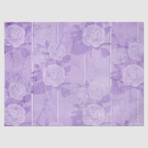 Shabby Floral Purple Series Design 7 Tissue Paper