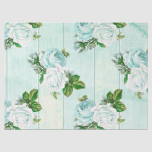 Shabby Floral Turquoise Series Design 11 Tissue Paper