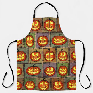 Shabby Halloween, vintage background. Apron