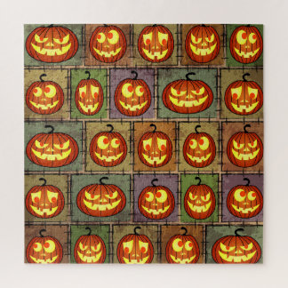 Shabby Halloween, vintage background. Jigsaw Puzzle