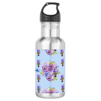 Shabby Pansy Floral Blue Gingham Flowers Girls