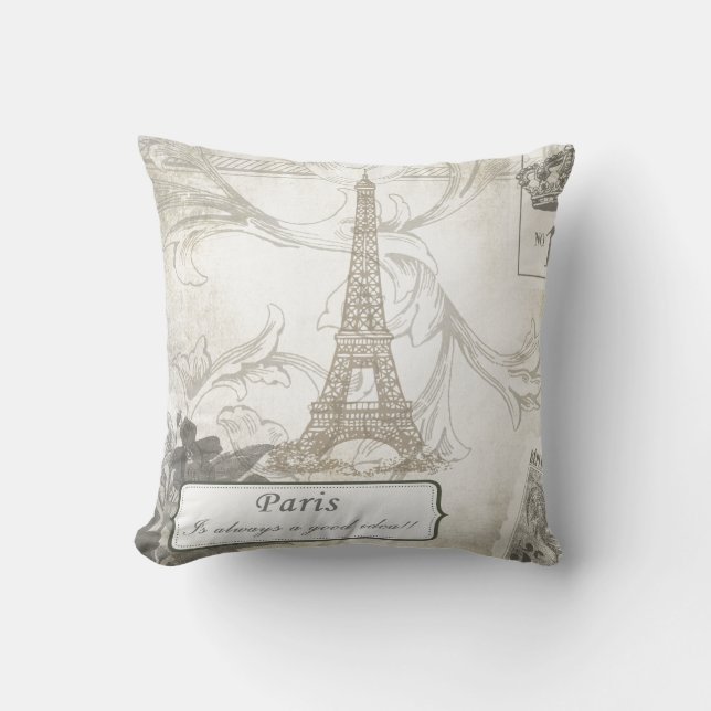 Shabby:  Paris is Always a Good Idea! Cushion (Front)