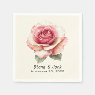 Shabby Pink Rose Napkin