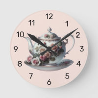 Shabby Pink Rose Vines Floral Bridal Tea Shower