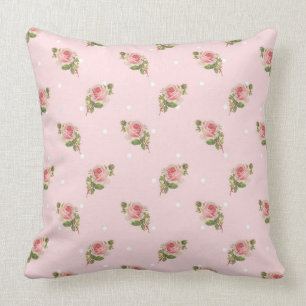 Shabby pink roses cushion